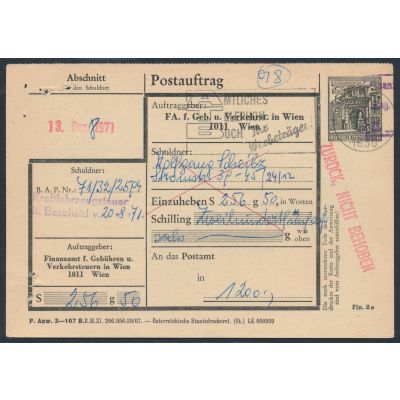 FA-Postauftragskarte 1967