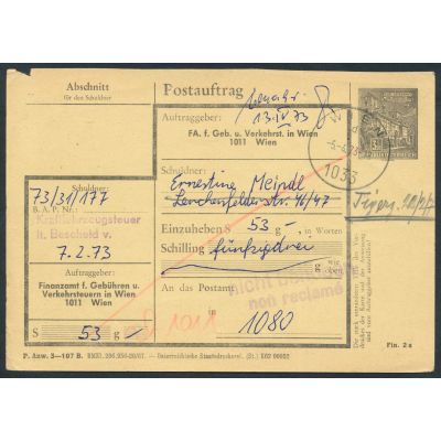 FA-Postauftragskarte 1973