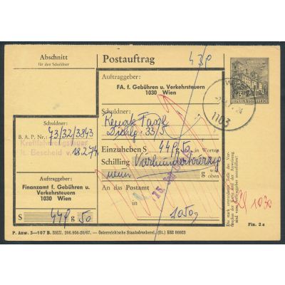 FA-Postauftragskarte 1973