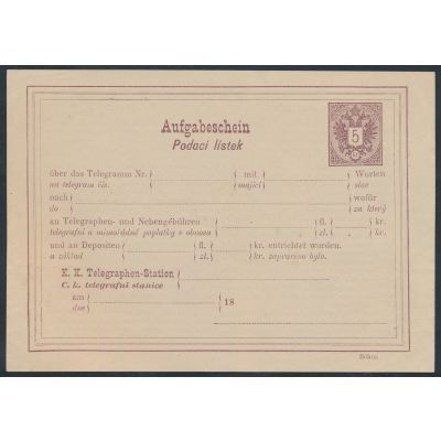 Telegram-Aufgabeschein 1884