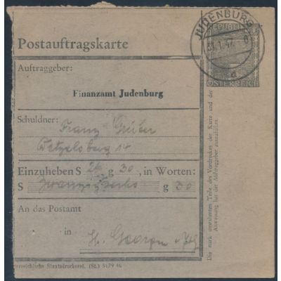 FA-Postauftragskarte 1946