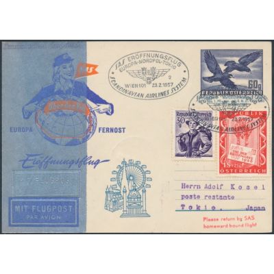 Private Flugpostkarte 1950