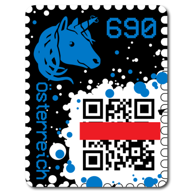 Los 1118, 1. Crypto Stamp blau/blue