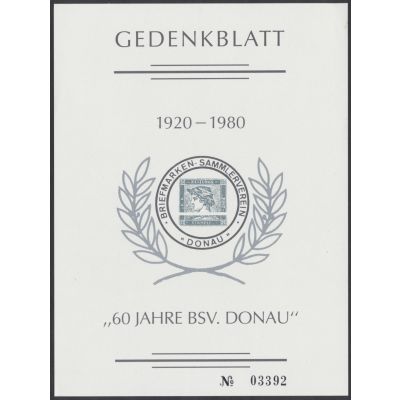 Gedenkblatt BSV Donau