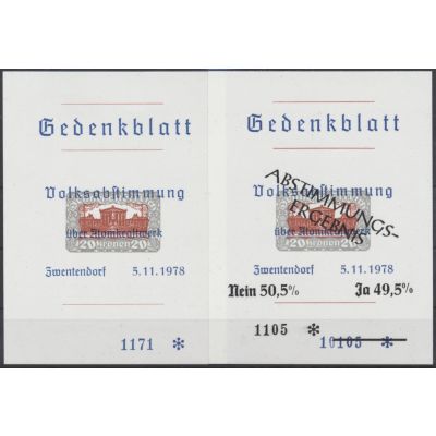 2 Gedenkblätter Zwentendorf