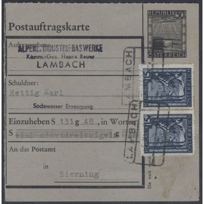 Postauftragskarte 1946