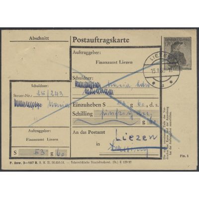 FA-Postauftragskarte 1957