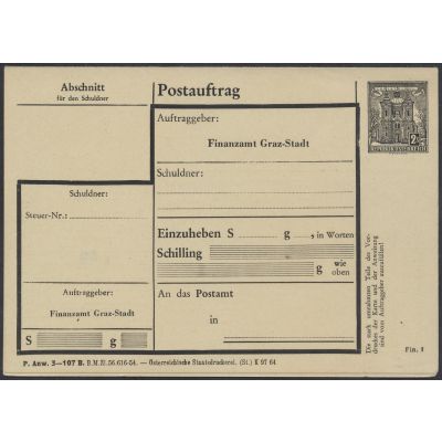 FA-Postauftragskarte 1964