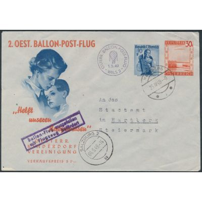 Privater Flugpost-Umschlag 1949