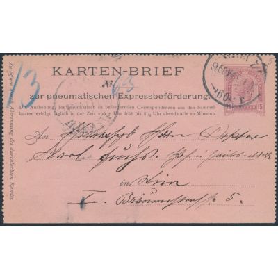 Rohrpost-Kartenbrief Wien 60