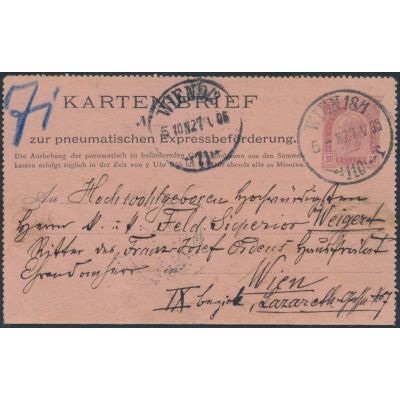 Rohrpost-Kartenbrief Wien 110